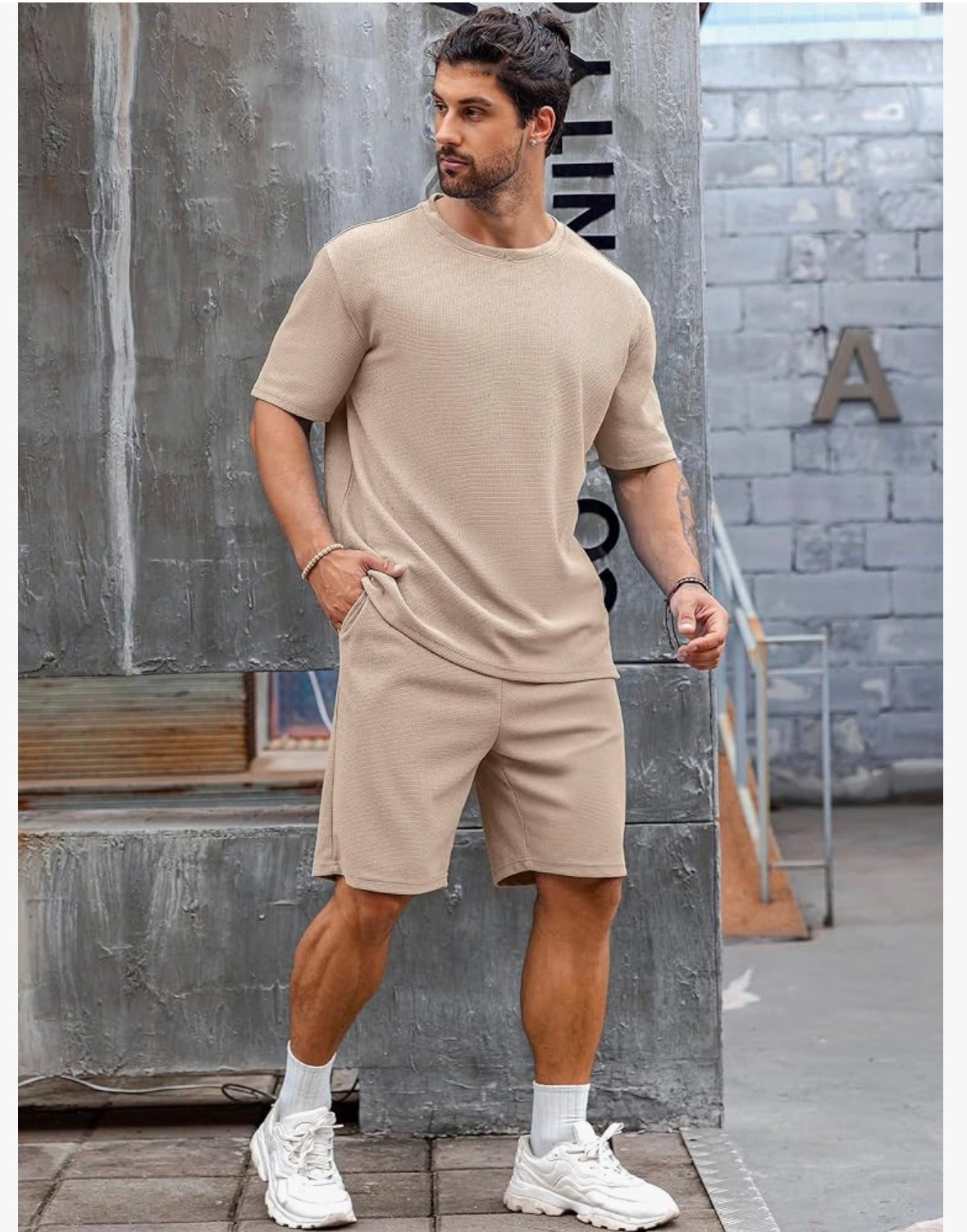 Men's Short Sleeve Tracksuit Summer T Shirt & Shorts set