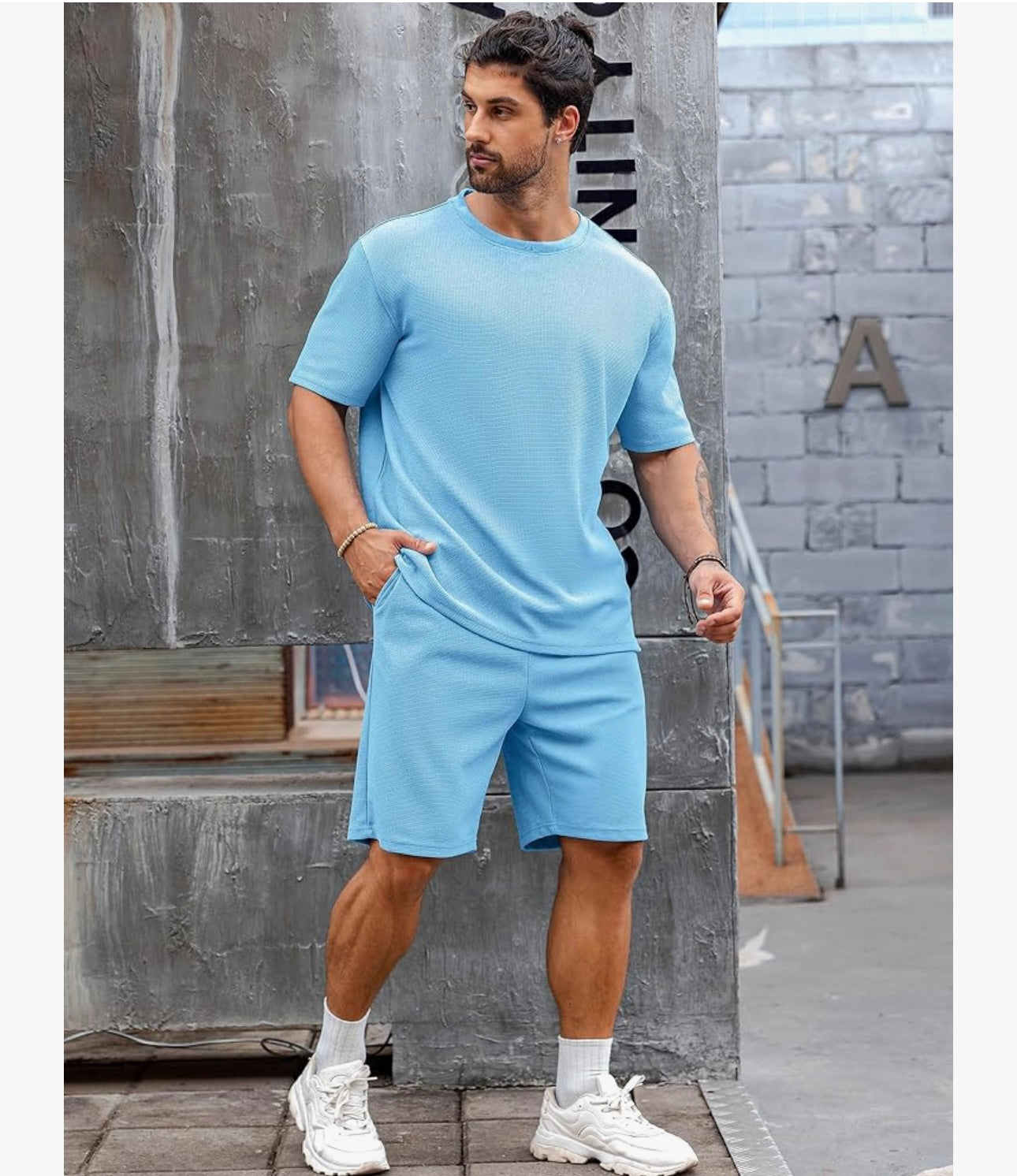 Men's Short Sleeve Tracksuit Summer T Shirt & Shorts set