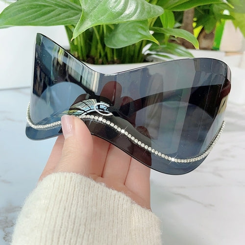 Oversized Punk Goggle Sunglasses Women Men Luxury Brand Designer Y2k