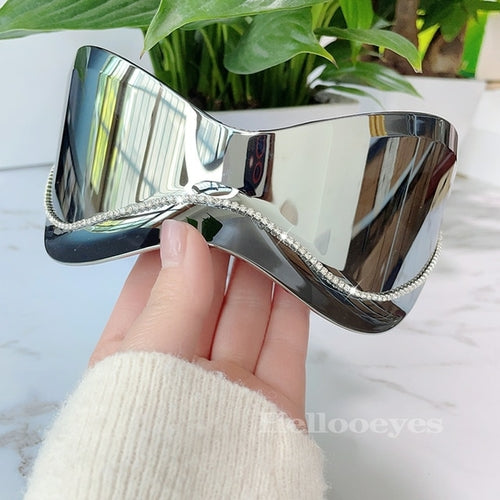 Oversized Punk Goggle Sunglasses Women Men Luxury Brand Designer Y2k