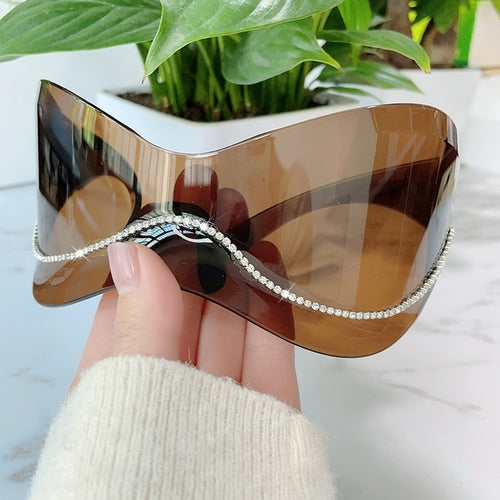Oversized Punk Goggle Sunglasses Women Men Luxury Brand Designer Y2k
