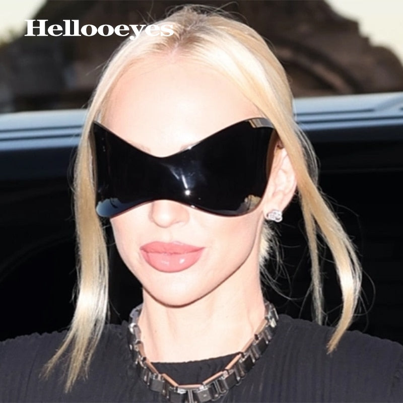 Oversized Punk Goggle Sunglasses Women Men Luxury Brand Designer Y2k