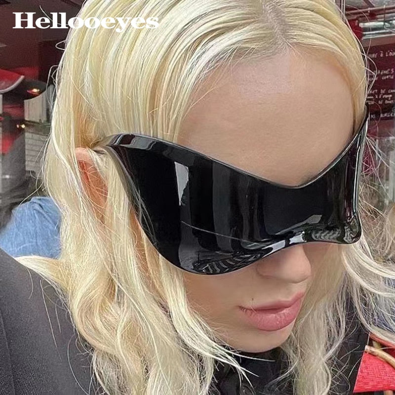 Oversized Punk Goggle Sunglasses Women Men Luxury Brand Designer Y2k