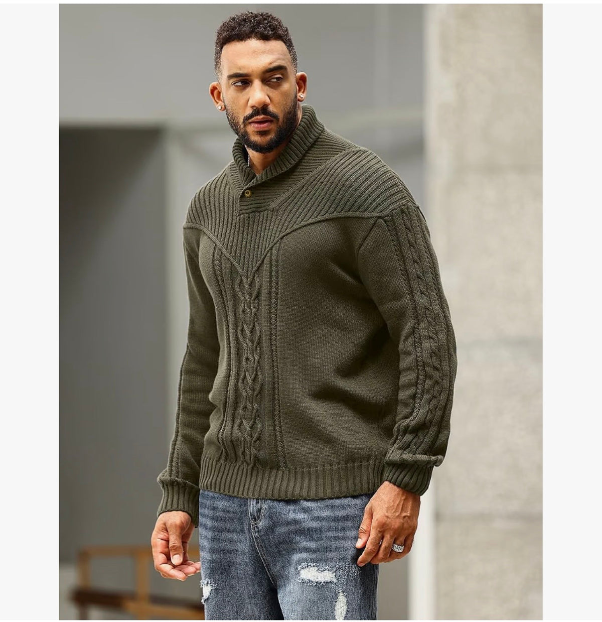 Stylish Design High Neck Sweater