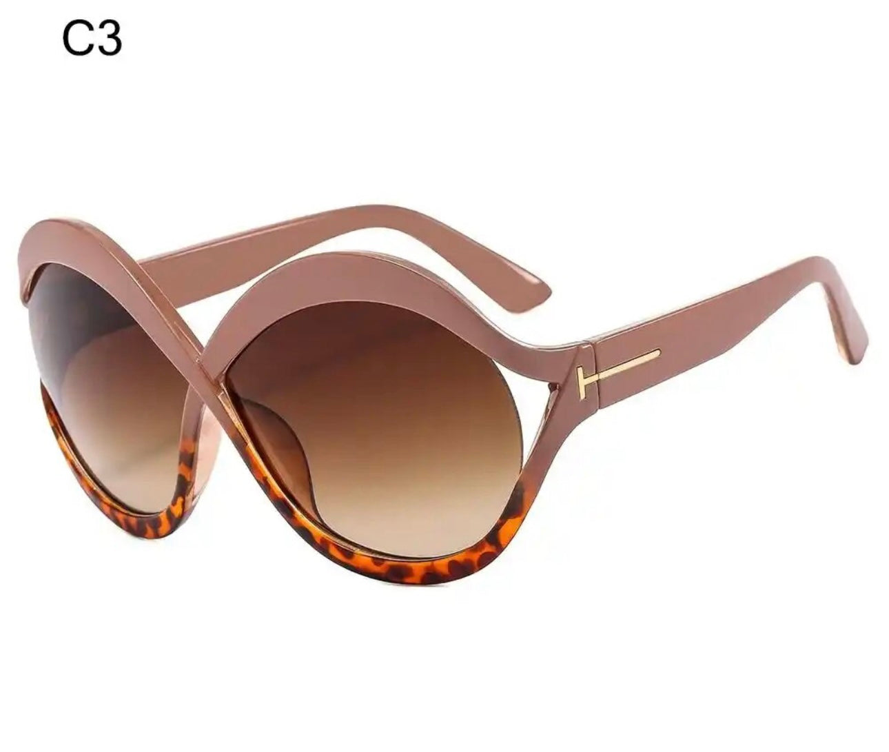 New Fashion Oversized Shades Cat Eye Sunglasses Gradient Sun Glasses