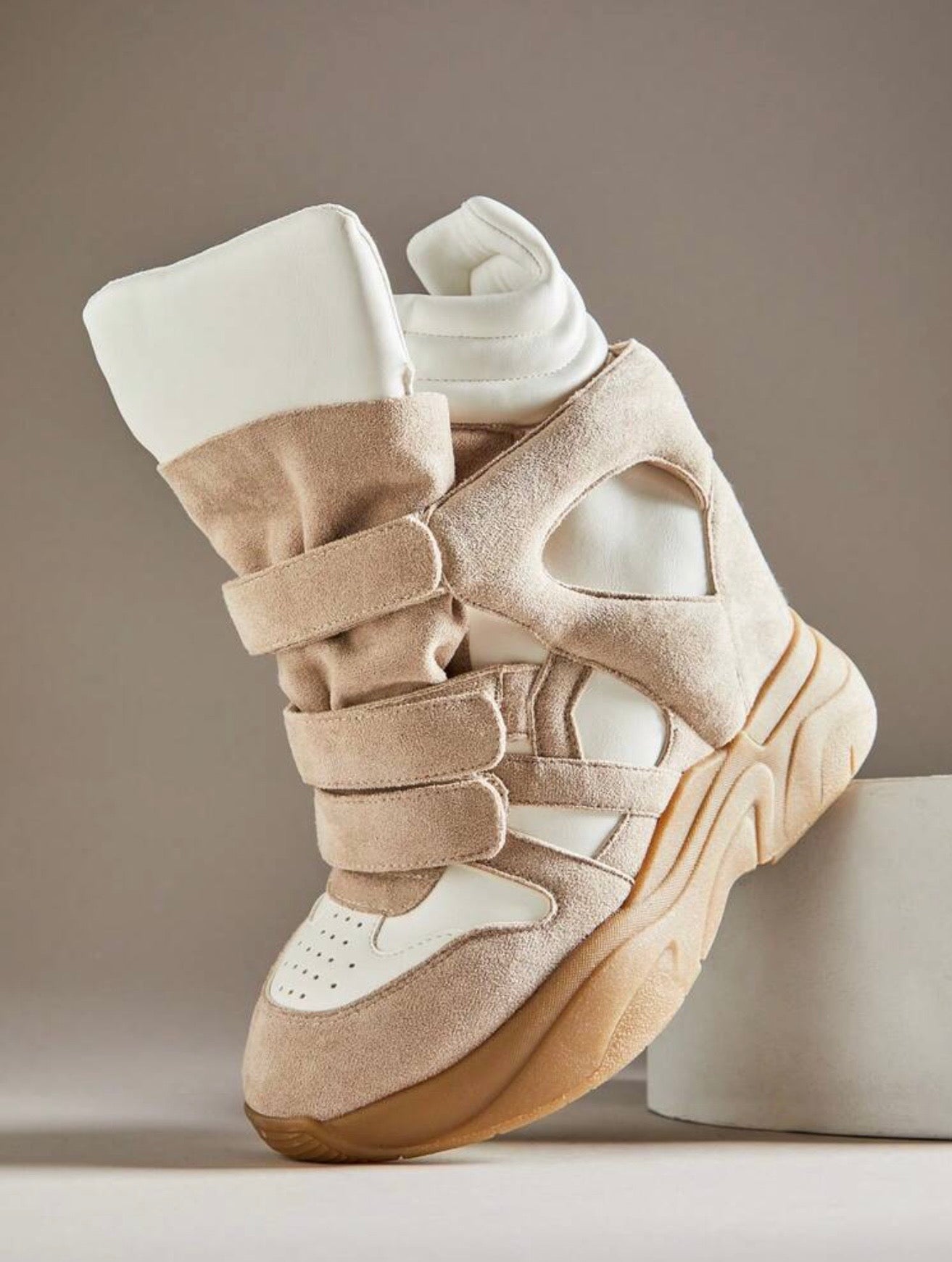 Faux Suede Wedge Sneaker