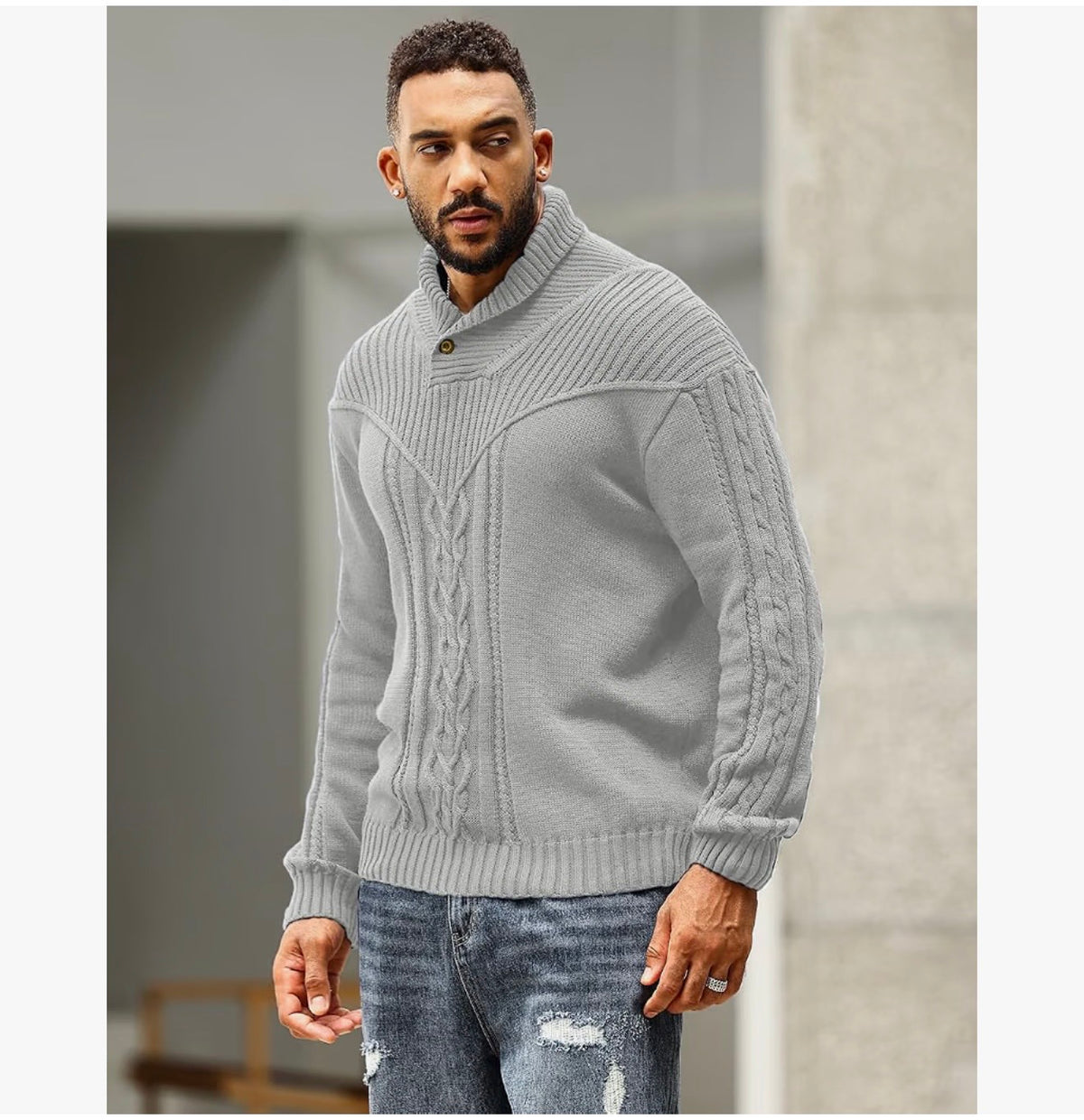 Stylish Design High Neck Sweater