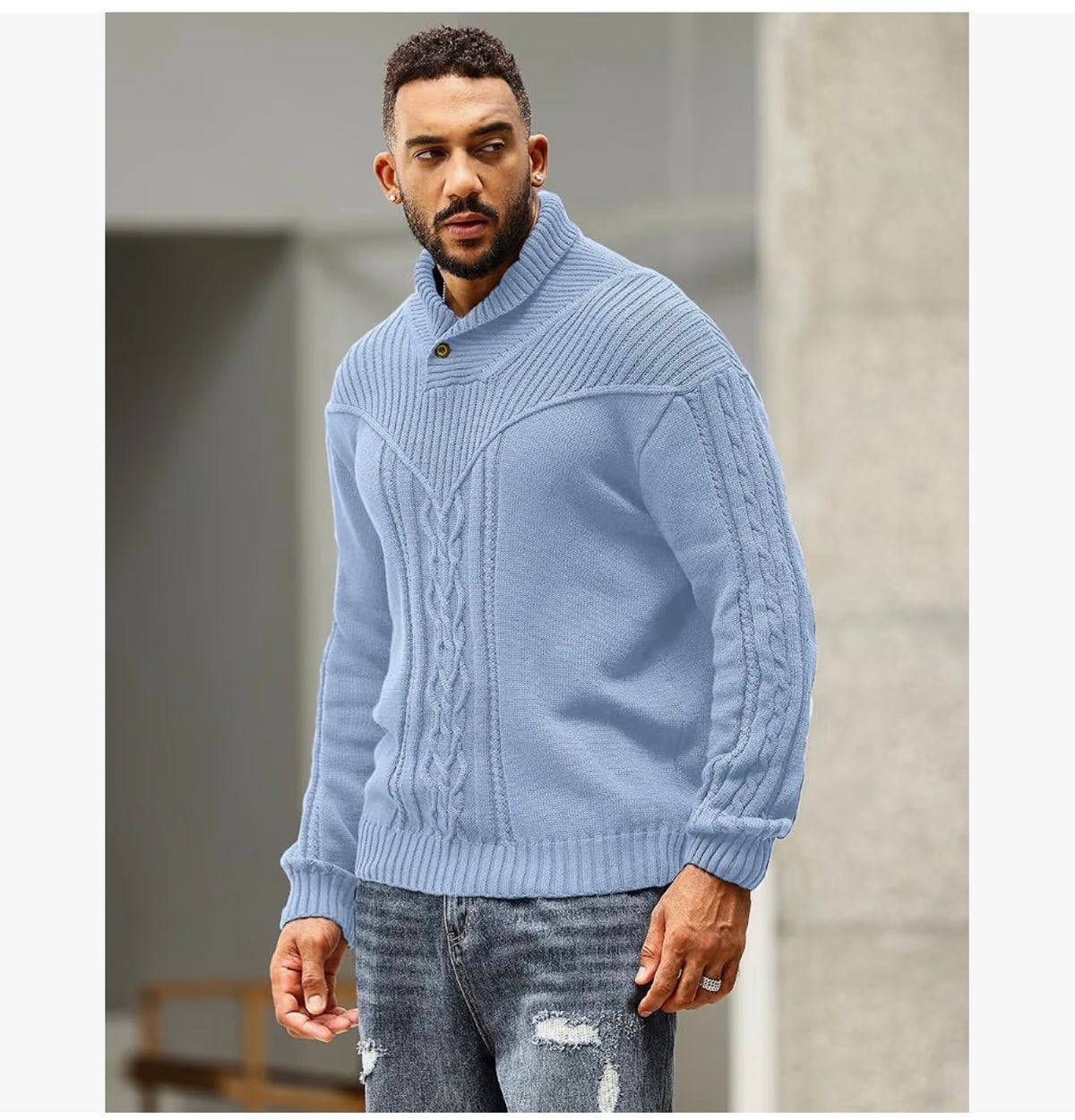 Stylish Design High Neck Sweater