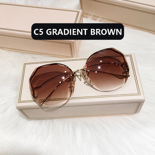 2022 Fashion Gradient Sunglasses Women Brand Design Vintage Pilot