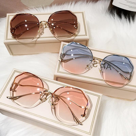 2022 Fashion Gradient Sunglasses Women Brand Design Vintage Pilot