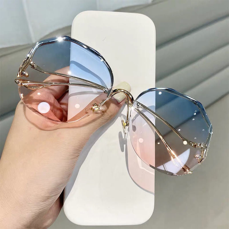 2022 Fashion Gradient Sunglasses Women Brand Design Vintage Pilot