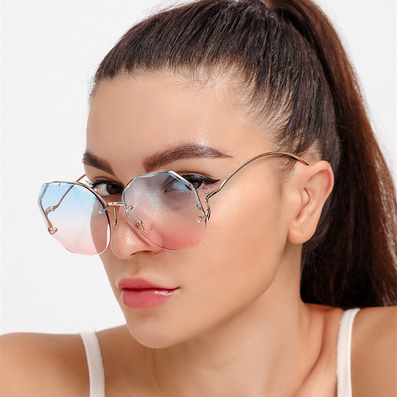 2022 Fashion Gradient Sunglasses Women Brand Design Vintage Pilot