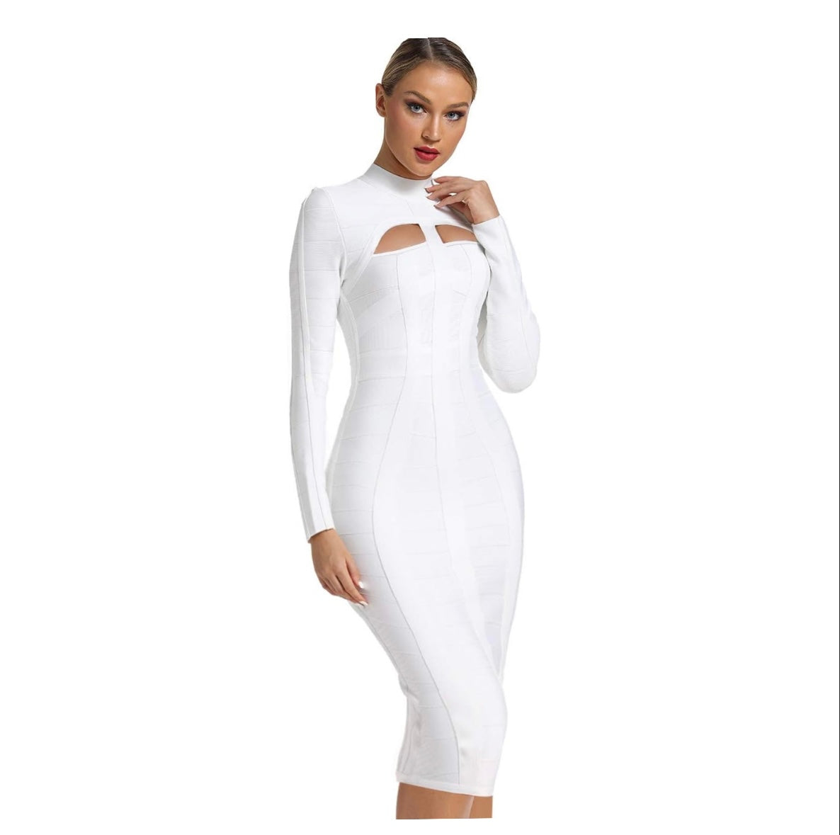 Sexy Cut Out Long Sleeves Bodycon Party Bandage Dress