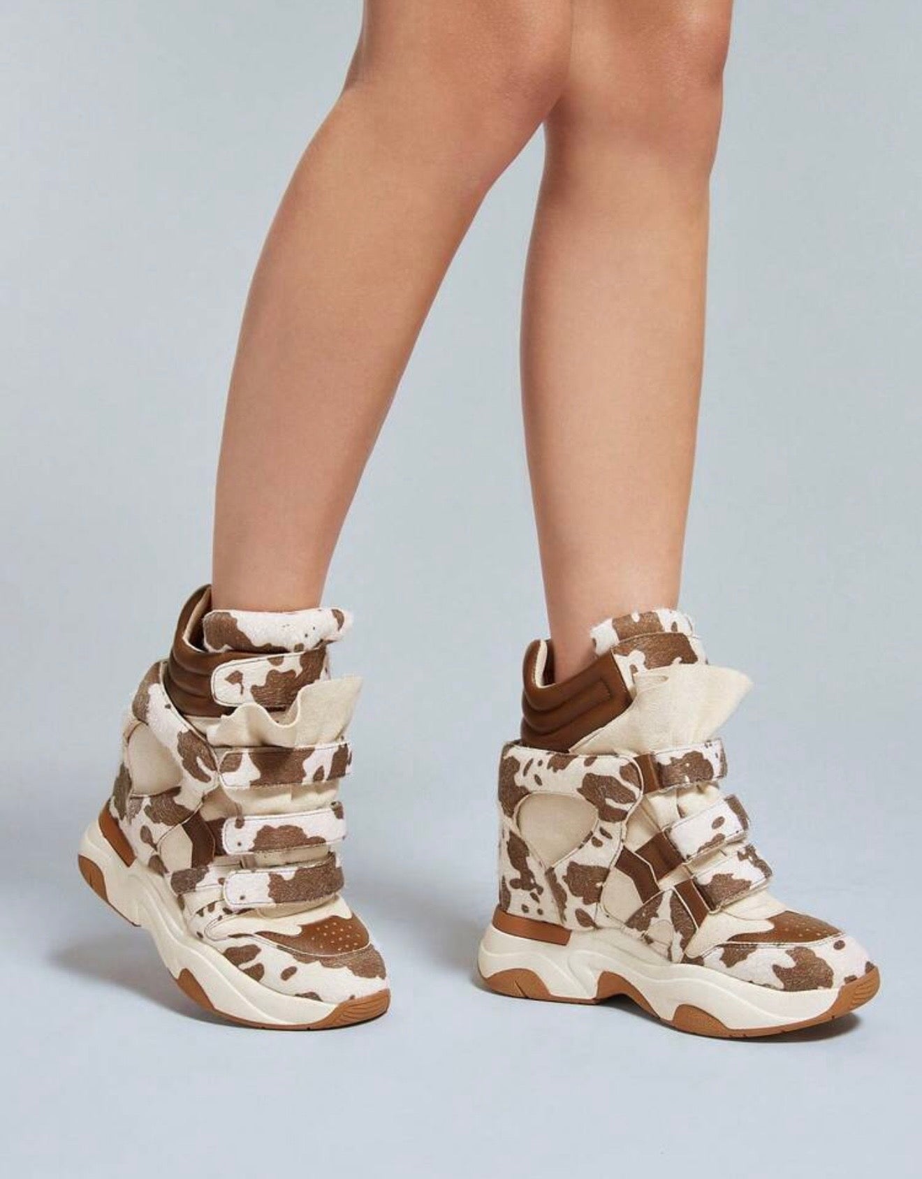 Faux Suede Wedge Sneaker