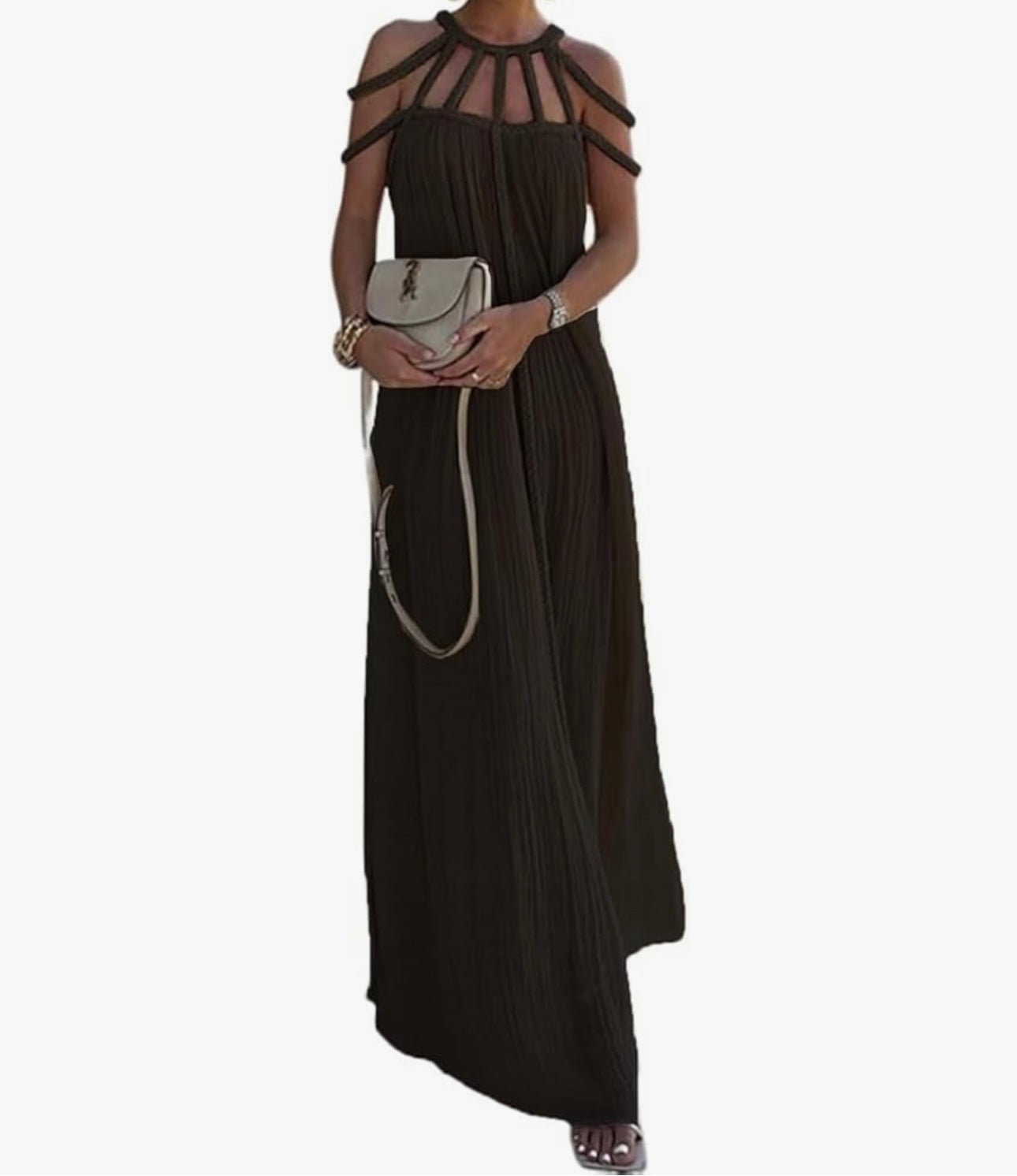 Sexy Backless One Size Maxi Dress