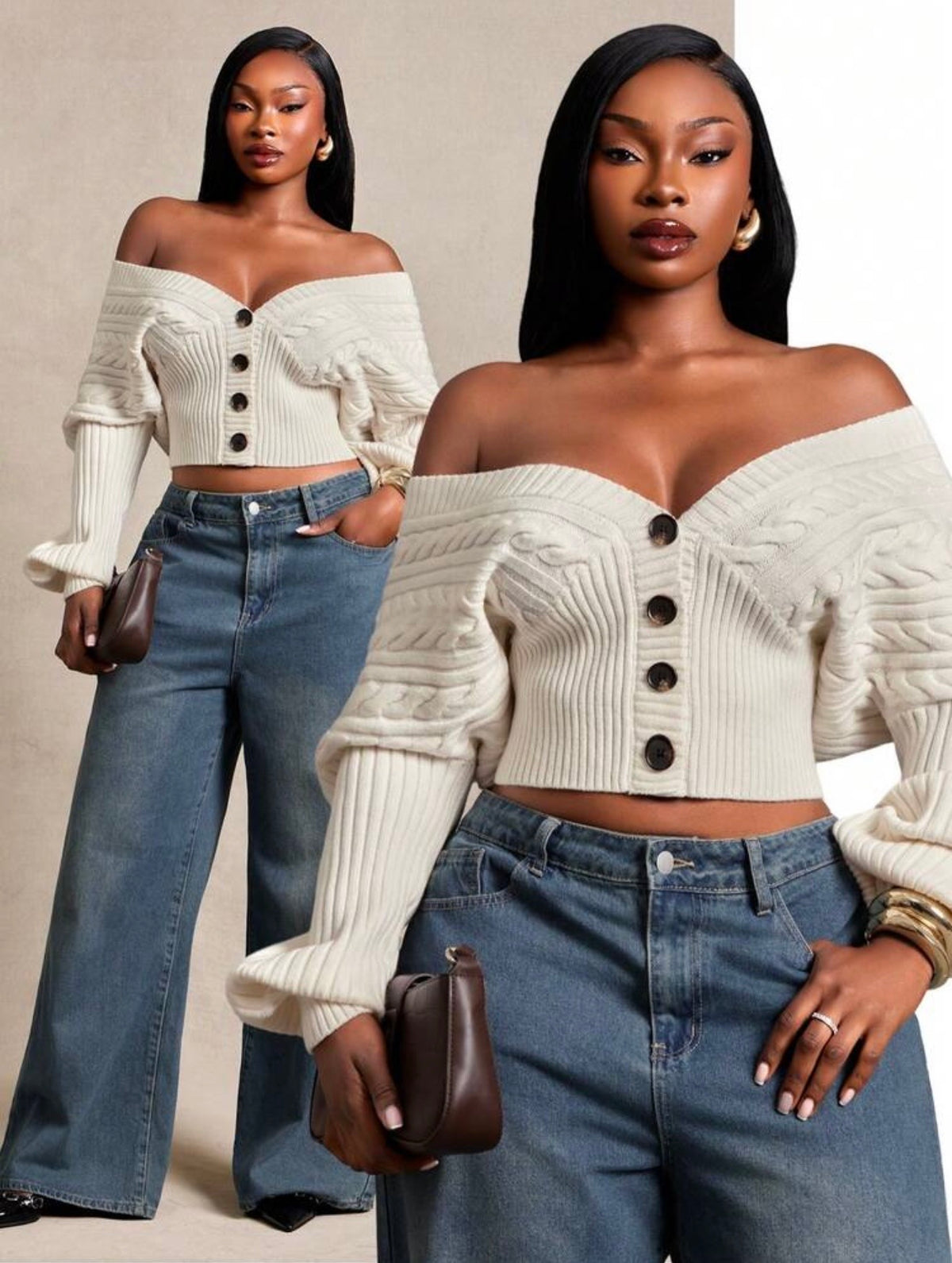 Sexy Drop Shoulder Sweater