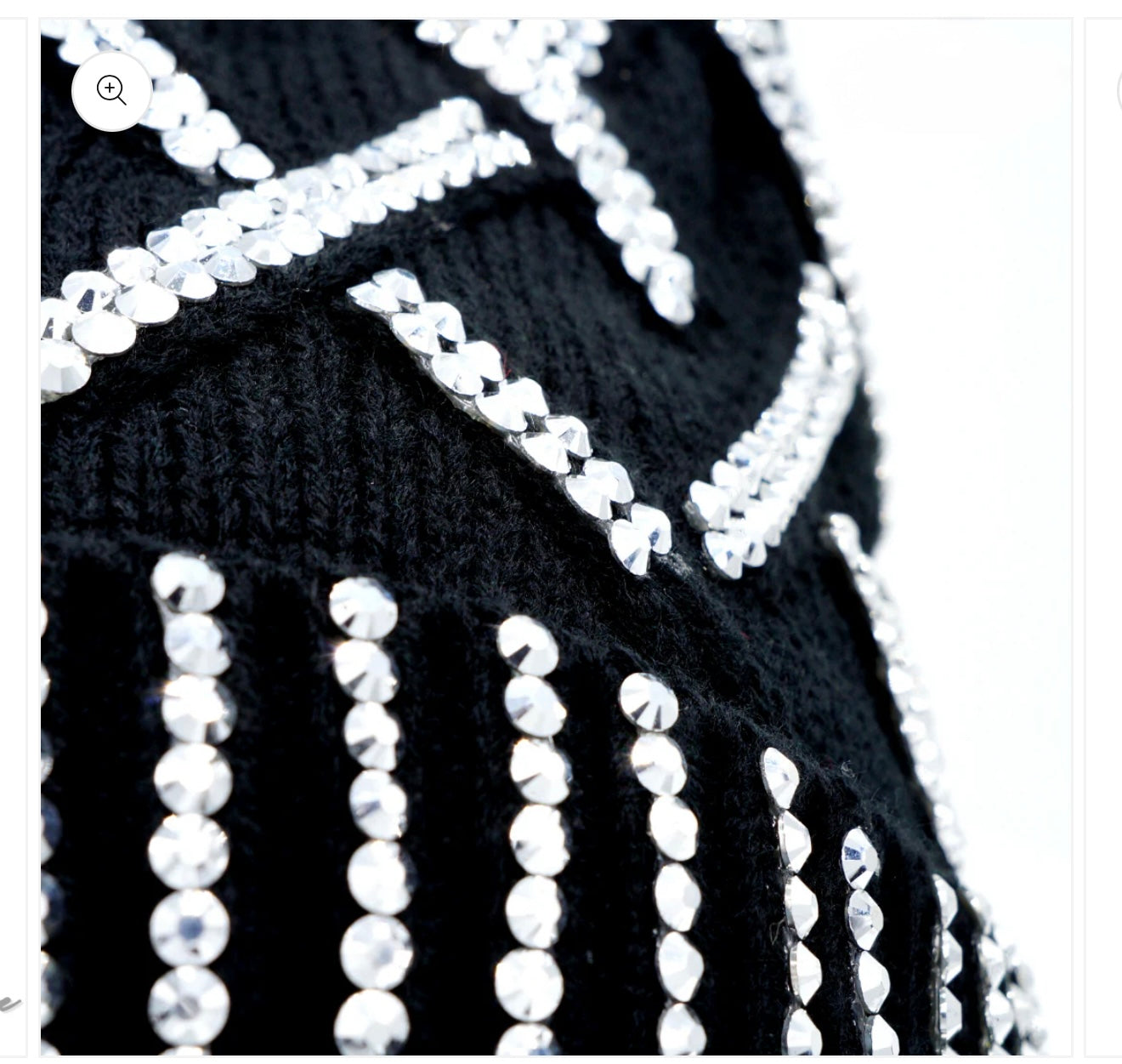 Pom Pom Rhinestone Cap