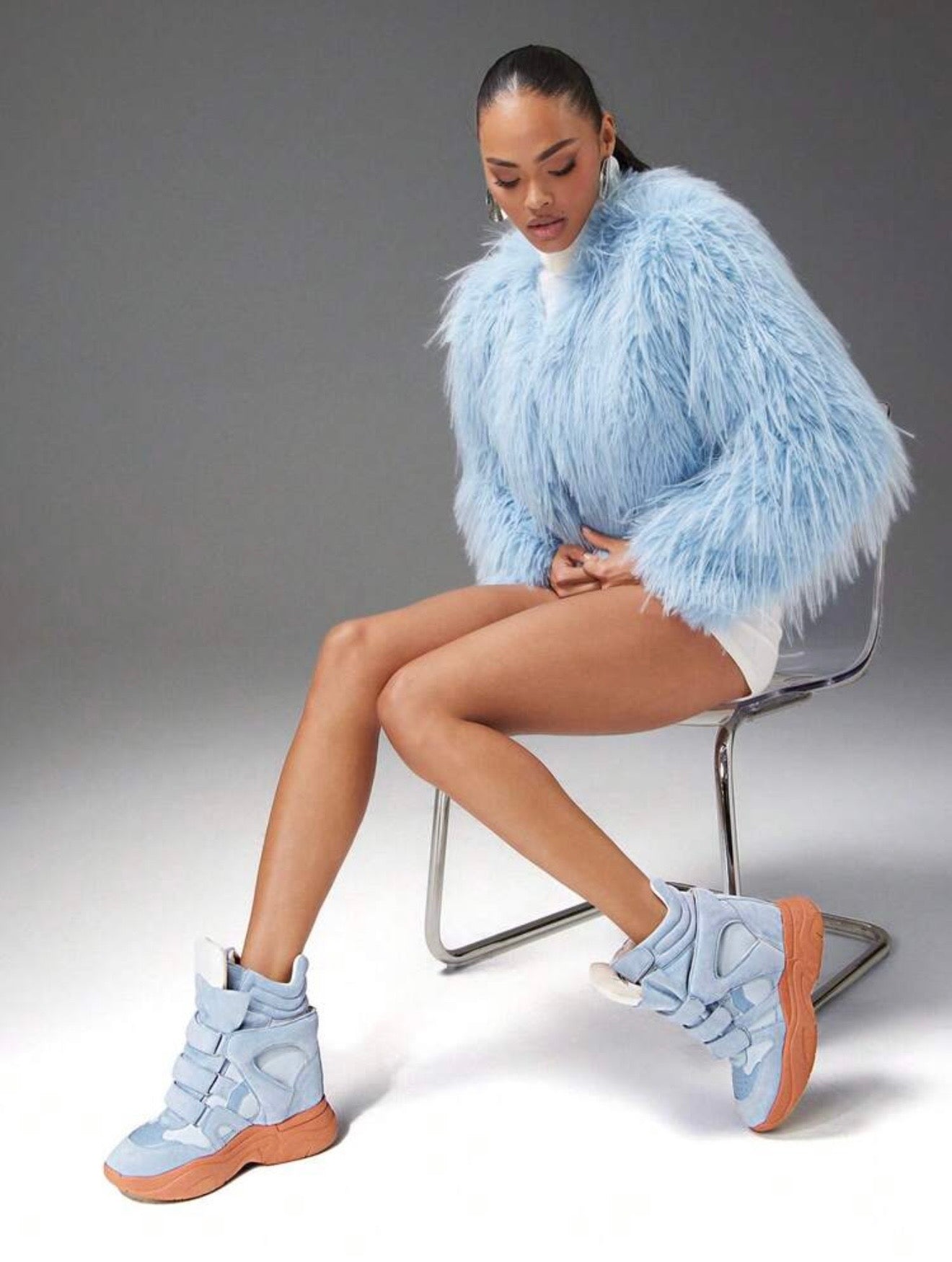 Faux Suede Wedge Sneaker