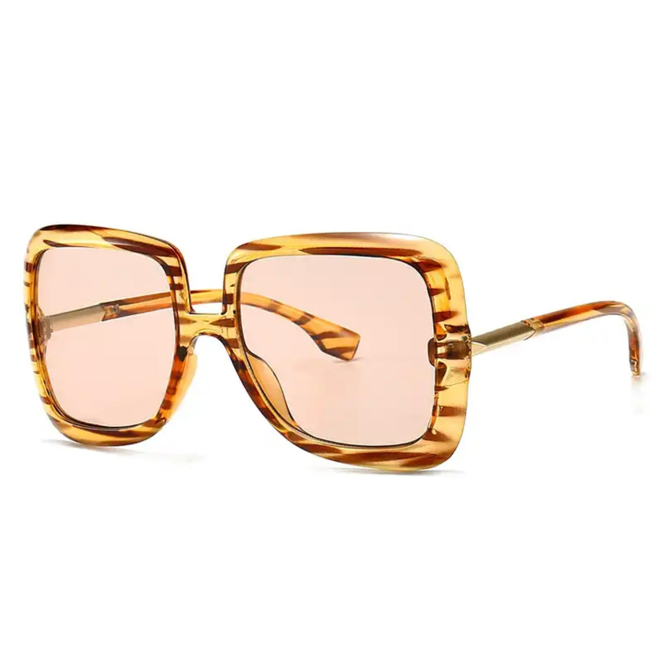 Retro Oversized Sunglasses Brand Design Vintage Square Fashion Big Large Grain Frame Shades