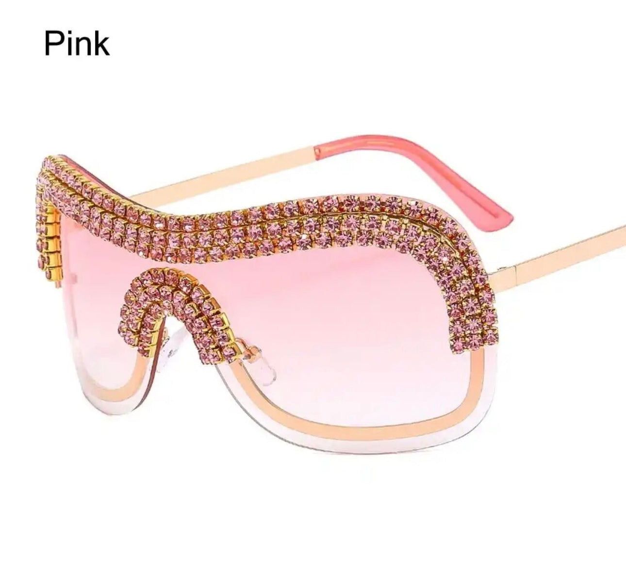 Luxury Oversized Y2k Sunglasses Metal Rimless Vintage Silver Sun Glasses Big Rhinestone