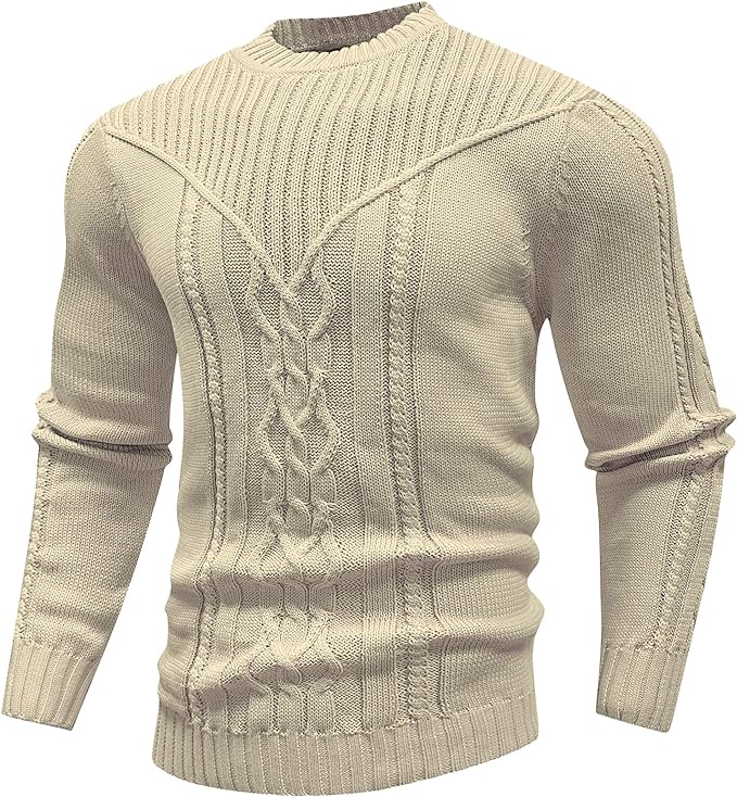 Pullover Long Sleeve Crewneck Knitted Sweater