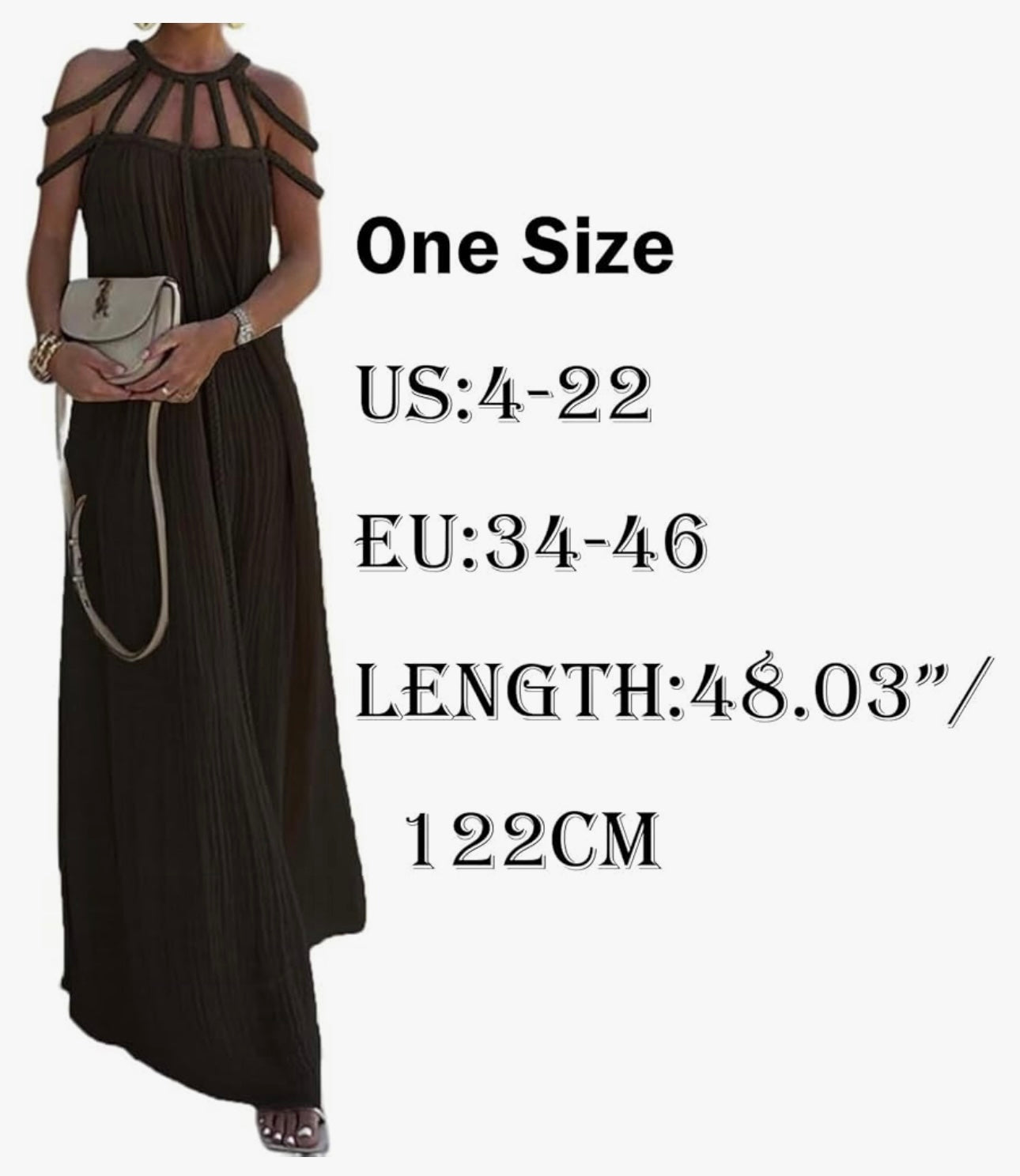 Sexy Backless One Size Maxi Dress