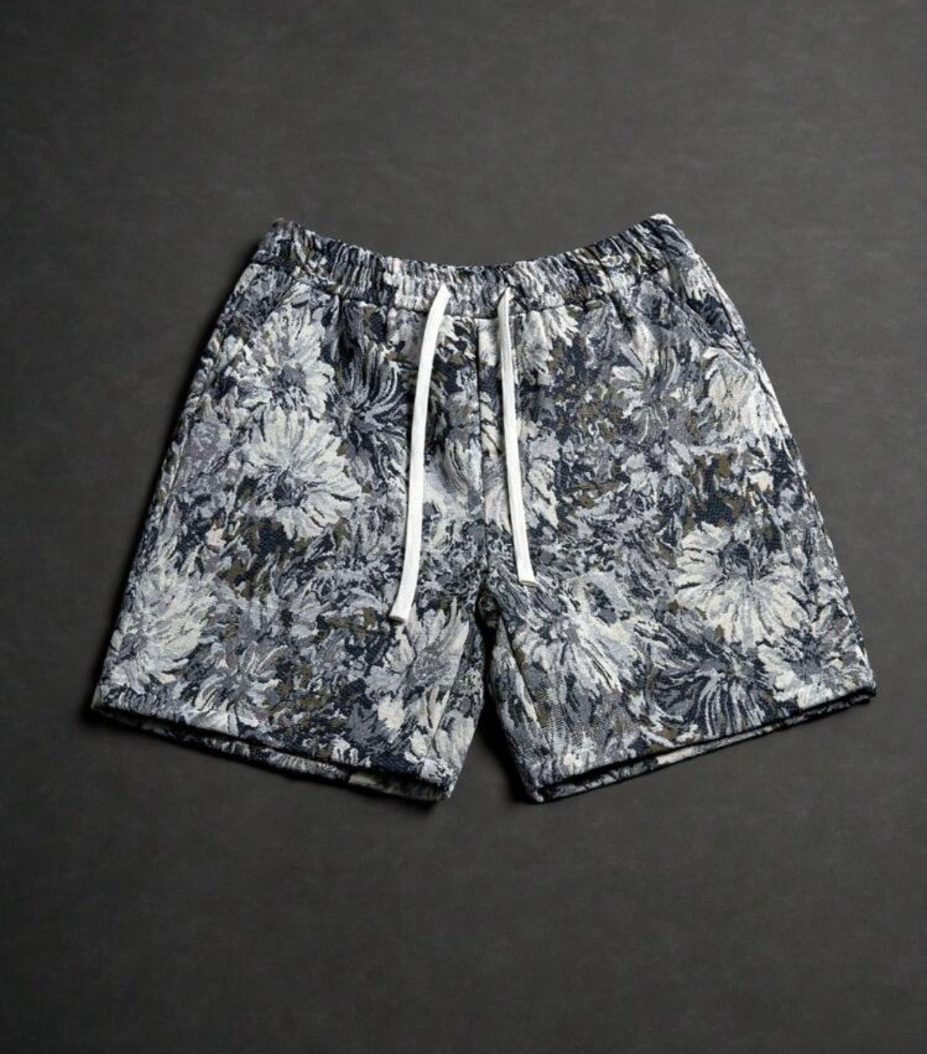 Floral & Paisley Jacquard Textured Shorts