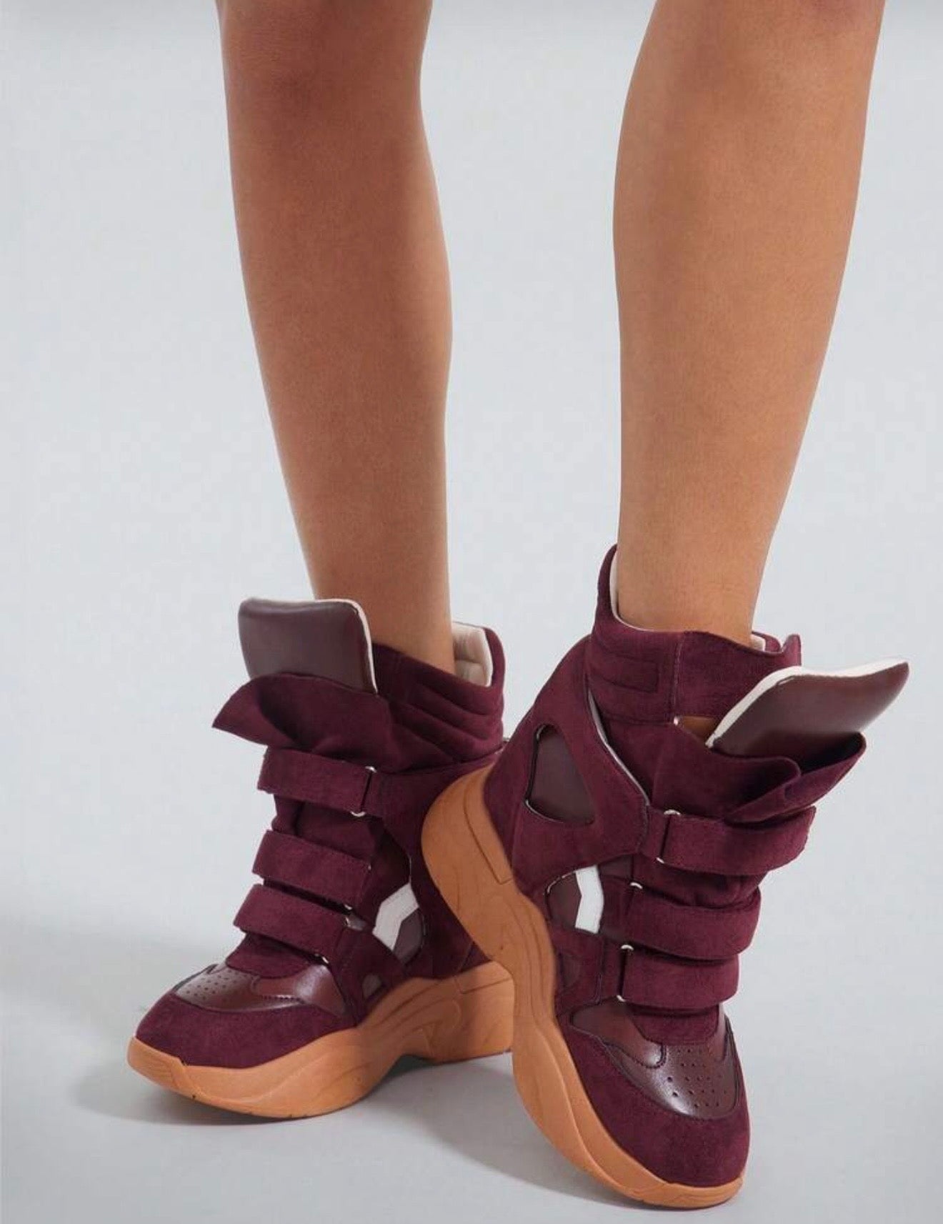 Faux Suede Wedge Sneaker