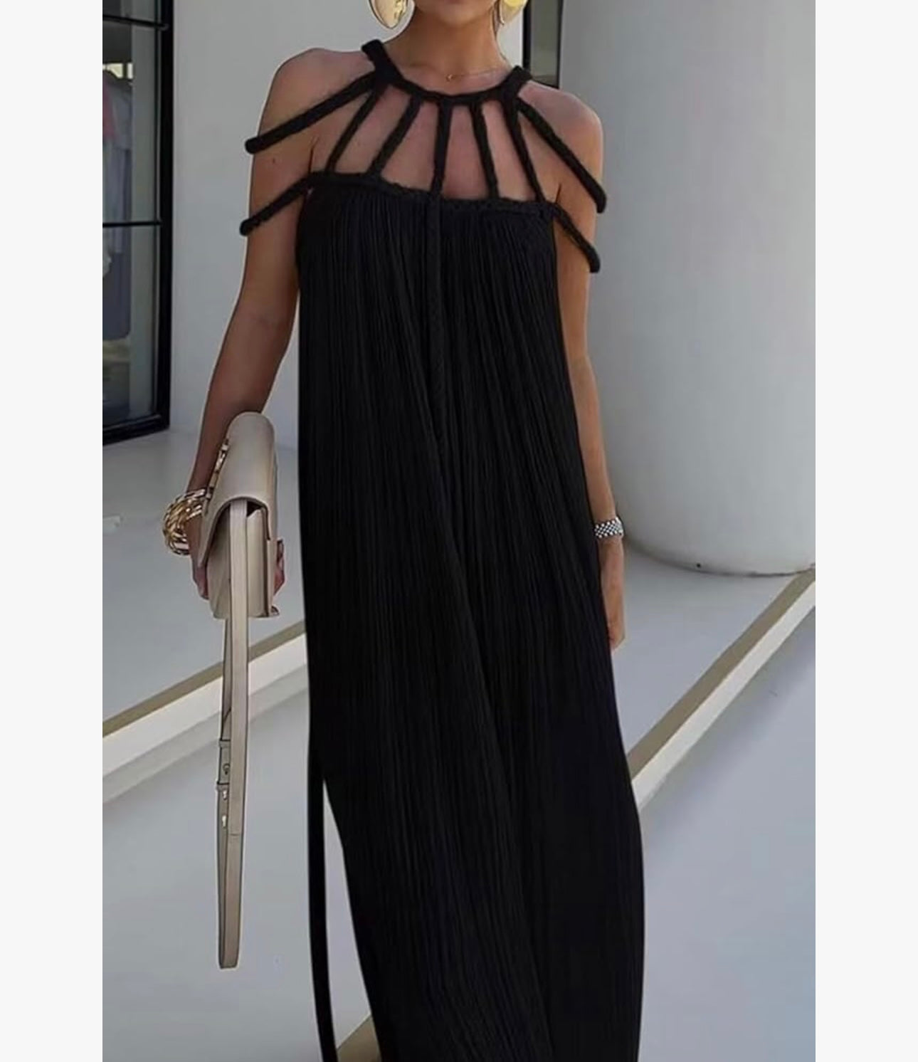 Sexy Backless One Size Maxi Dress
