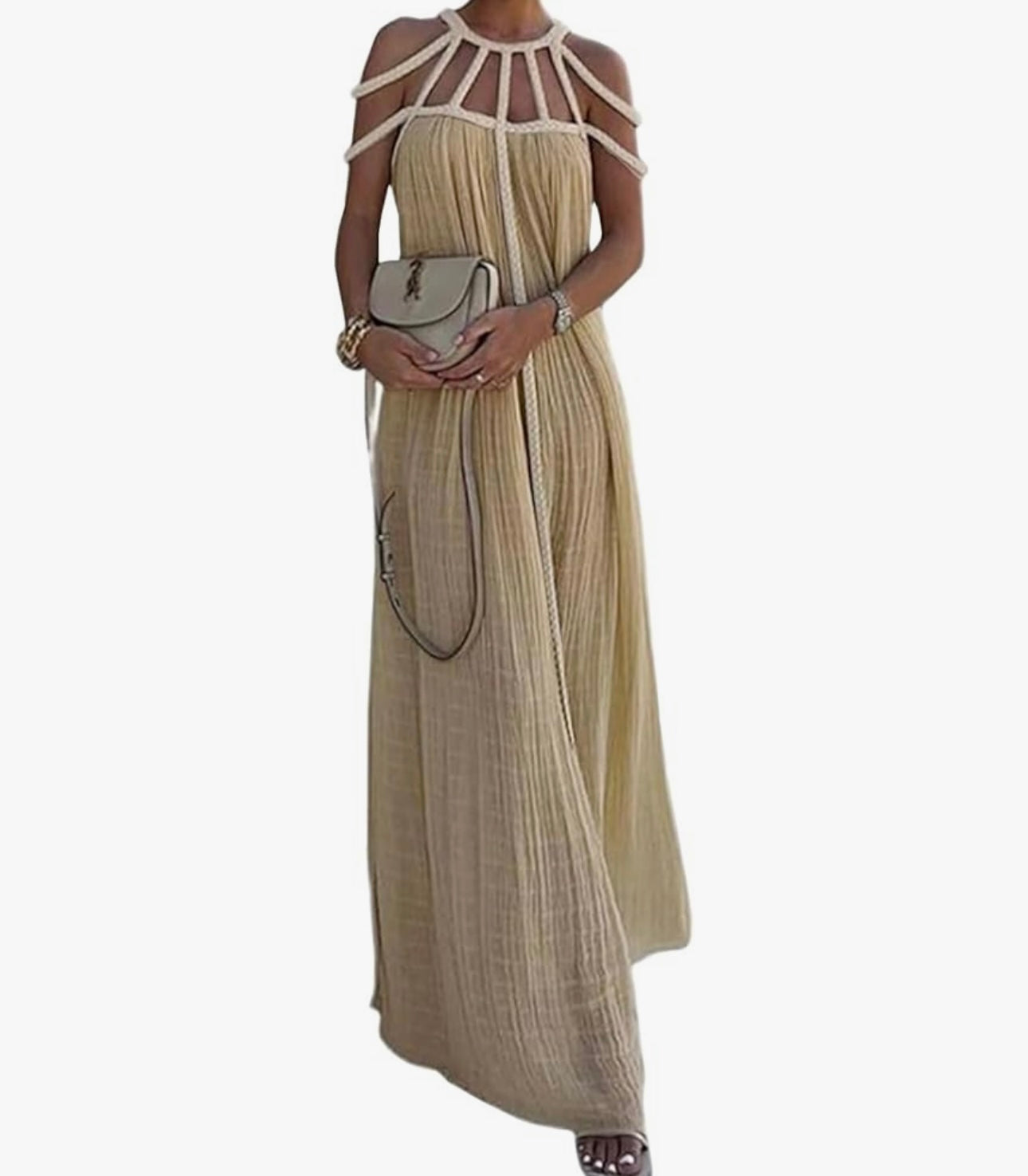 Sexy Backless One Size Maxi Dress