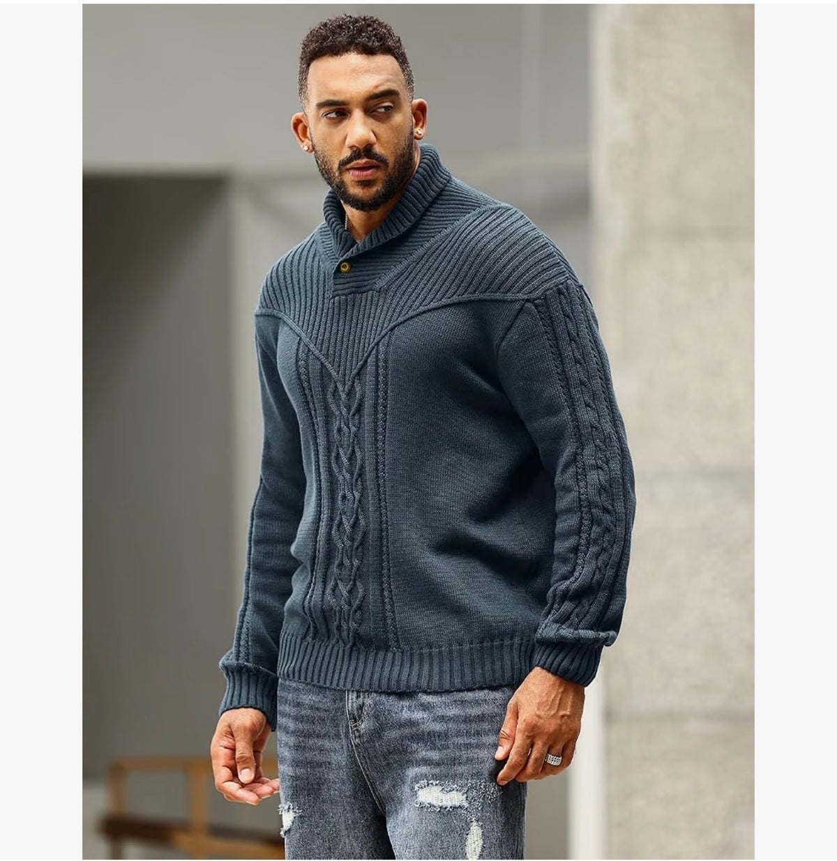 Stylish Design High Neck Sweater