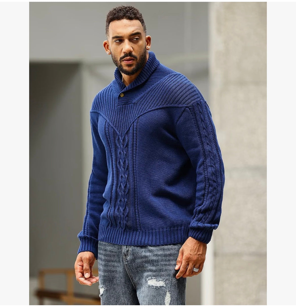 Stylish Design High Neck Sweater
