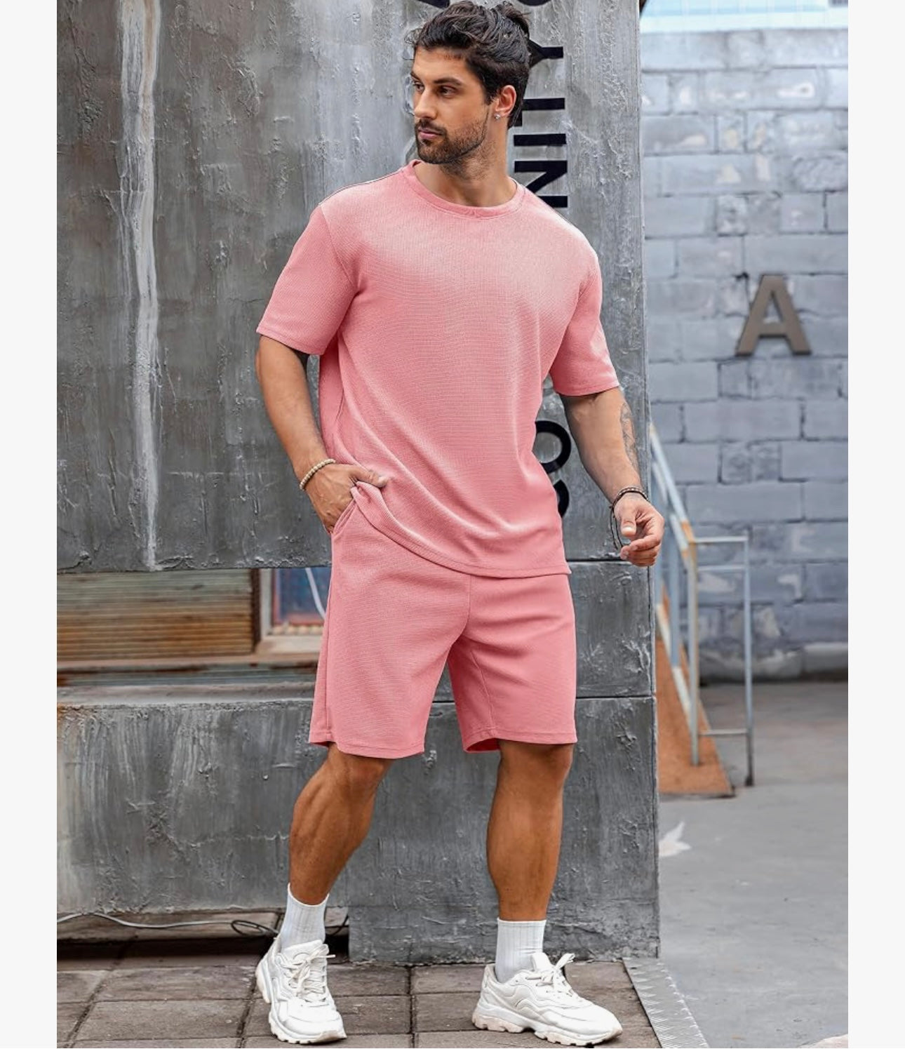 Men's Short Sleeve Tracksuit Summer T Shirt & Shorts set