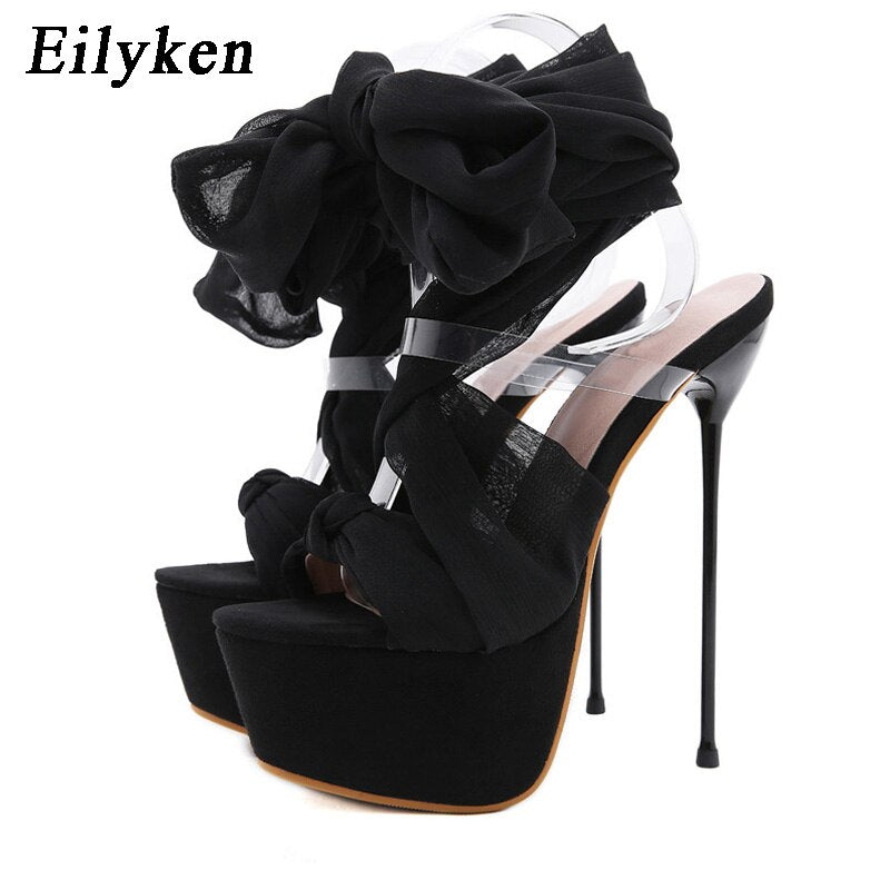 Eilyken 2022 New Summer Sexy Lace-up Gladiator Sandals Ankle Strap