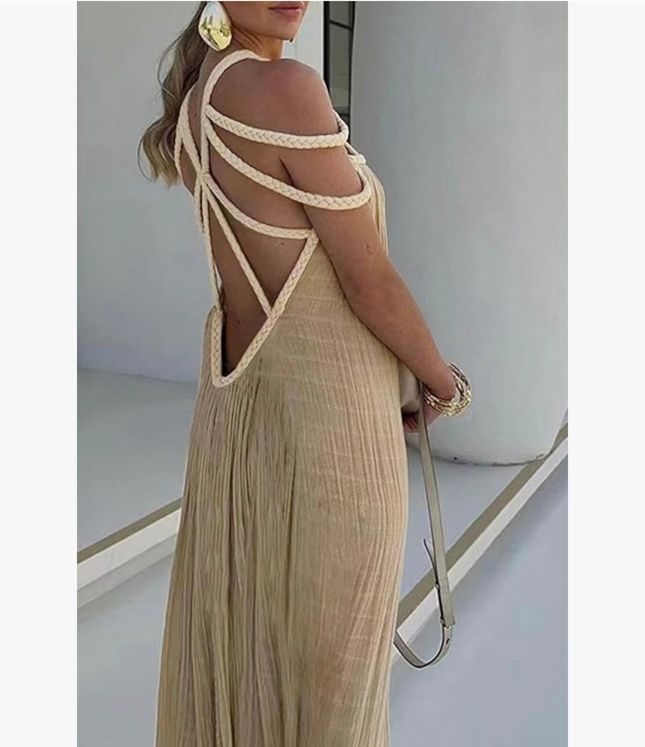 Sexy Backless One Size Maxi Dress