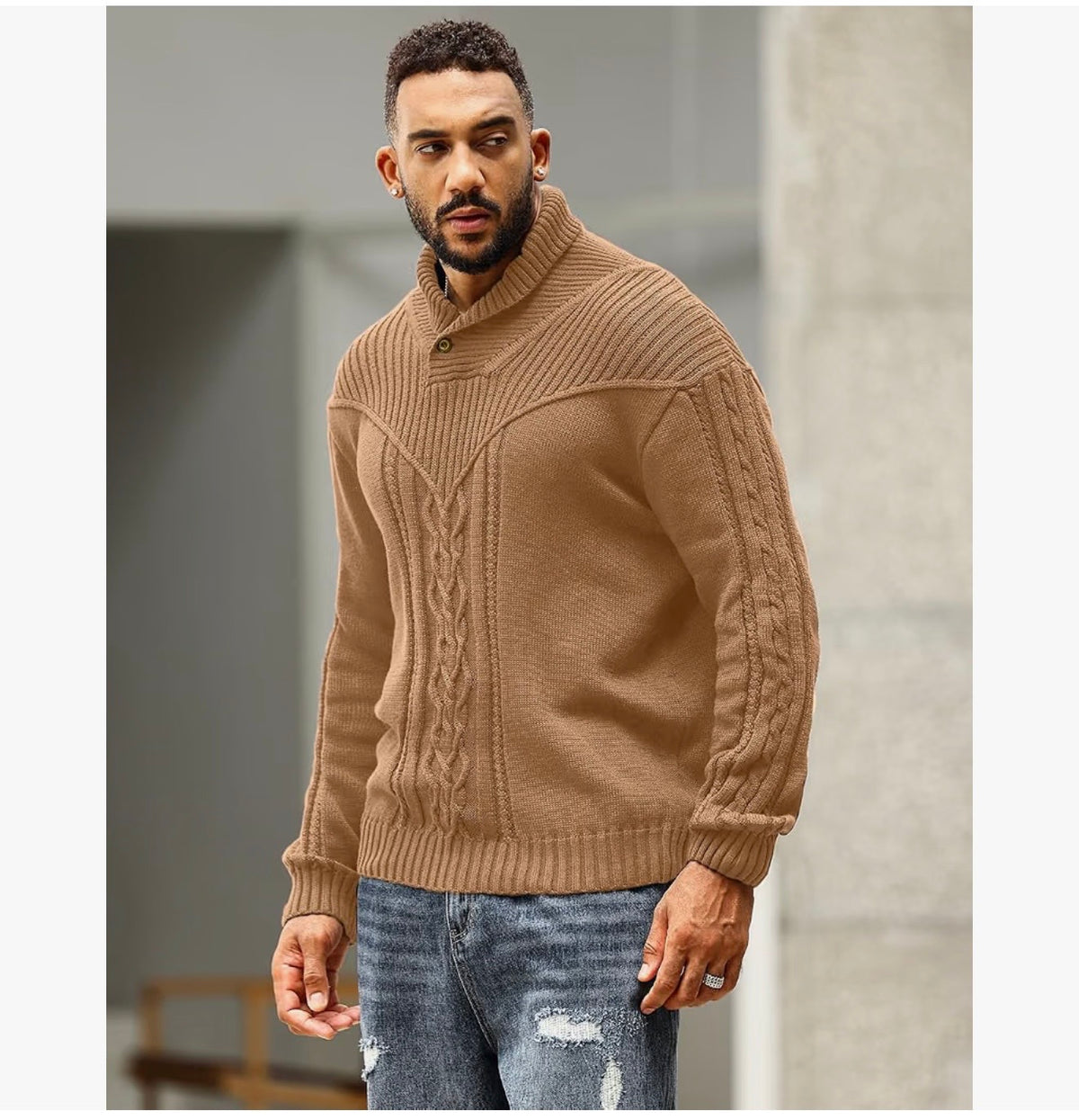 Stylish Design High Neck Sweater