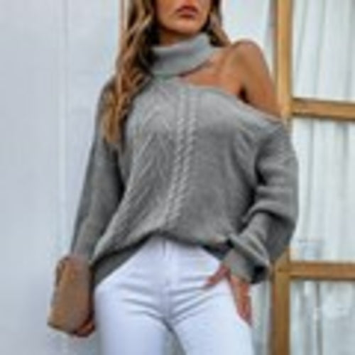 One Drop Shoulder Sweaters