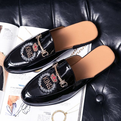 Men Half Shoes Slippers | Gucci Half Men Slip Shoes | Sandals Loafers