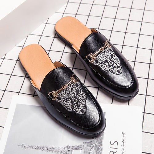 Men Half Shoes Slippers | Gucci Half Men Slip Shoes | Sandals Loafers