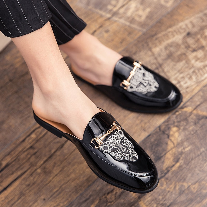 Men Half Shoes Slippers | Gucci Half Men Slip Shoes | Sandals Loafers