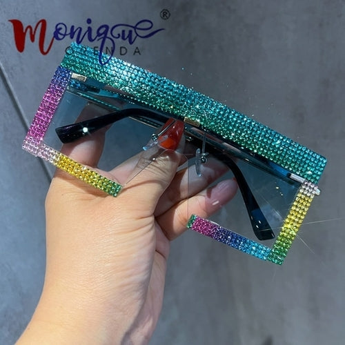New Metal Frame Rimless Sunglasses Women 2023 Fashion Vintage Brand