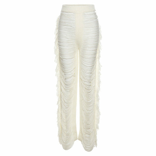 Fringe Frayed Women Tassel Pants