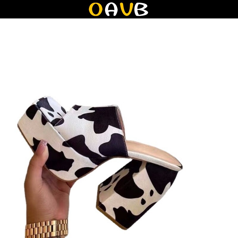 Oavb New Women Shoes Peep Toe Sandals For Women Square Head Ladies