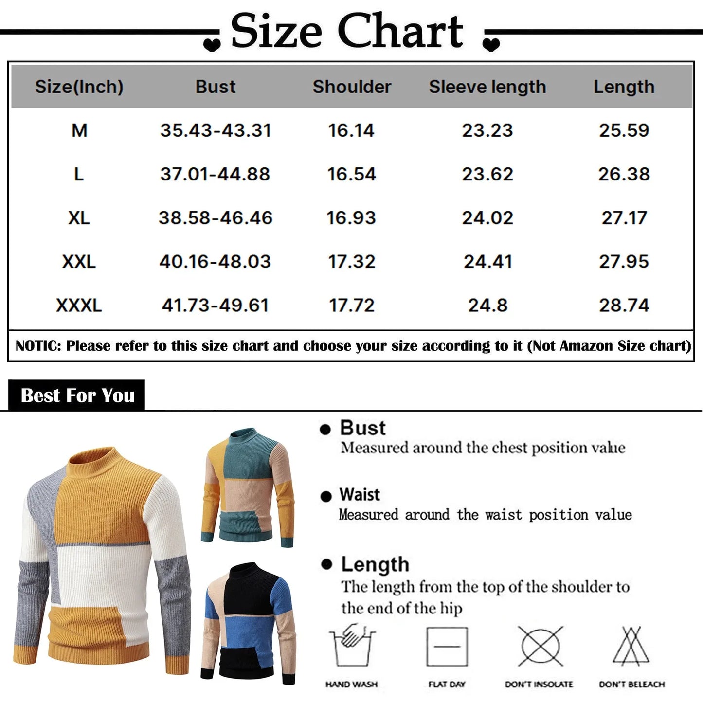 Men Sweater 2023 Summer Contrast Color Knitted long Sleeve Round Neck