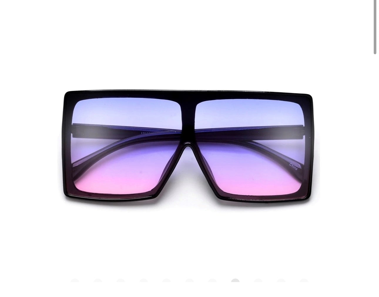 Oversized Bold Squared Off Visor Inspired Sunglasses