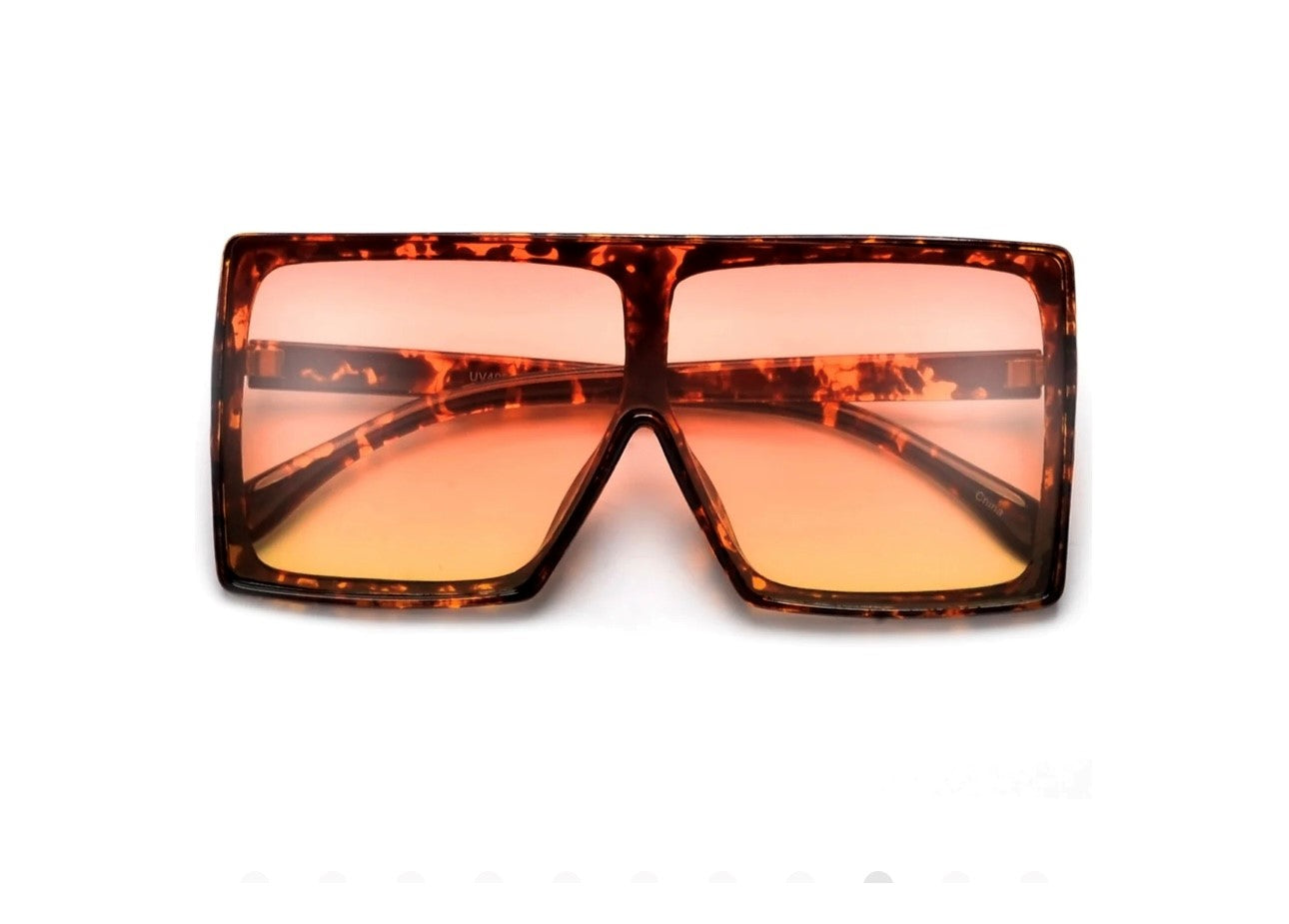 Oversized Bold Squared Off Visor Inspired Sunglasses