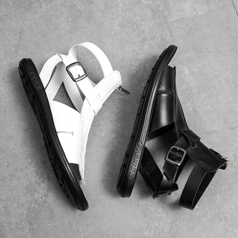 Zipper Belt Buckle | Men's Sandals | Mens Sandals | Men Shoes -