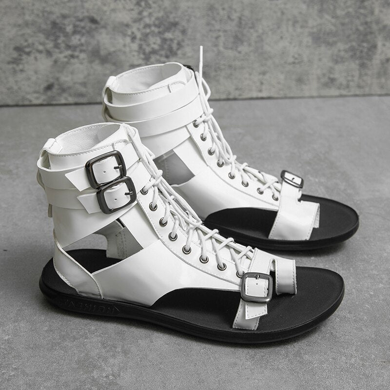 Summer Luxury Brand Men Casual shoes New Outdoor High Top Men Sandals