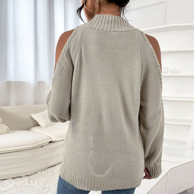 O Neck Twist Sweaters Jumper Tops