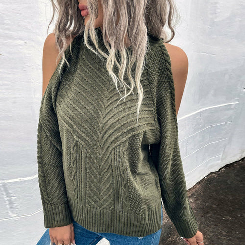 O Neck Twist Sweaters Jumper Tops